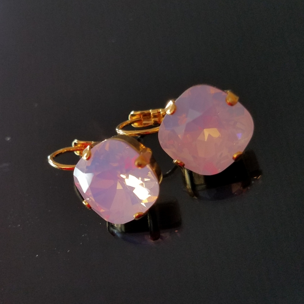 Austrian Crystal Earrings in Gold - Picture 8 of 8
